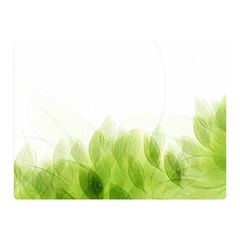 Green Leaves Pattern Double Sided Flano Blanket (Mini) 