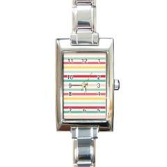 Papel De Envolver Hooray Circus Stripe Red Pink Dot Rectangle Italian Charm Watch by Amaryn4rt