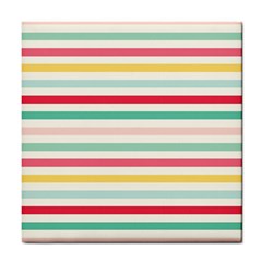 Papel De Envolver Hooray Circus Stripe Red Pink Dot Tile Coasters