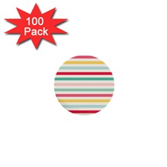 Papel De Envolver Hooray Circus Stripe Red Pink Dot 1  Mini Buttons (100 Pack)  by Amaryn4rt