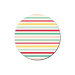 Papel De Envolver Hooray Circus Stripe Red Pink Dot Magnet 3  (Round) Front