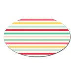 Papel De Envolver Hooray Circus Stripe Red Pink Dot Oval Magnet Front