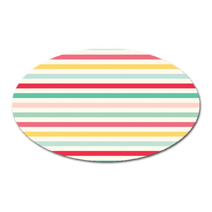 Papel De Envolver Hooray Circus Stripe Red Pink Dot Oval Magnet