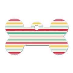 Papel De Envolver Hooray Circus Stripe Red Pink Dot Dog Tag Bone (two Sides)