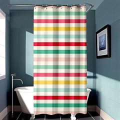 Papel De Envolver Hooray Circus Stripe Red Pink Dot Shower Curtain 36  X 72  (stall) 