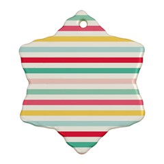 Papel De Envolver Hooray Circus Stripe Red Pink Dot Ornament (snowflake)