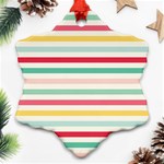 Papel De Envolver Hooray Circus Stripe Red Pink Dot Ornament (Snowflake) Front