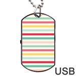 Papel De Envolver Hooray Circus Stripe Red Pink Dot Dog Tag USB Flash (Two Sides) Front