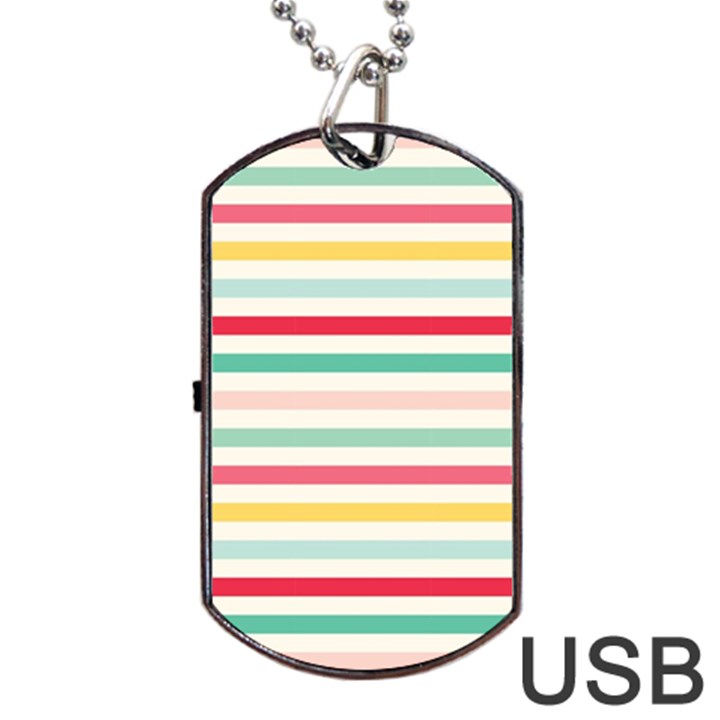 Papel De Envolver Hooray Circus Stripe Red Pink Dot Dog Tag USB Flash (Two Sides)