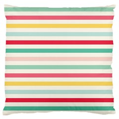 Papel De Envolver Hooray Circus Stripe Red Pink Dot Large Cushion Case (two Sides) by Amaryn4rt