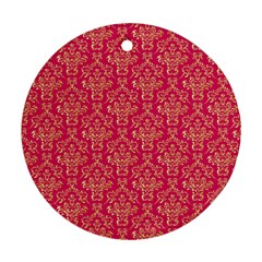 Damask Background Gold Ornament (round)