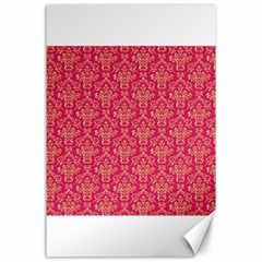 Damask Background Gold Canvas 24  X 36 