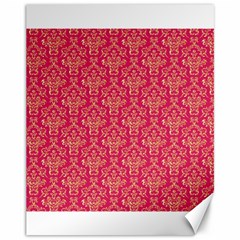 Damask Background Gold Canvas 11  X 14   by Amaryn4rt