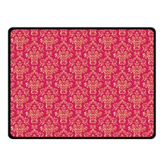 Damask Background Gold Fleece Blanket (small)