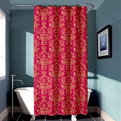 Damask Background Gold Shower Curtain 36  X 72  (stall) 