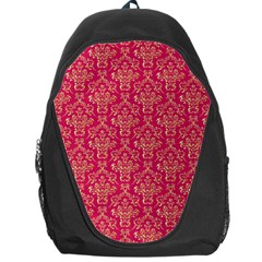 Damask Background Gold Backpack Bag by Amaryn4rt