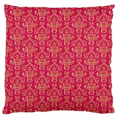 Damask Background Gold Standard Flano Cushion Case (one Side) by Amaryn4rt