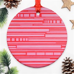 Index Red Pink Ornament (round)