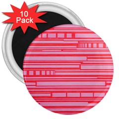 Index Red Pink 3  Magnets (10 Pack) 