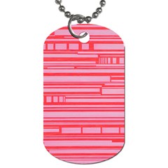 Index Red Pink Dog Tag (one Side)