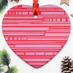 Index Red Pink Heart Ornament (two Sides)