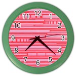 Index Red Pink Color Wall Clocks Front