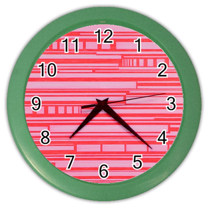 Index Red Pink Color Wall Clocks