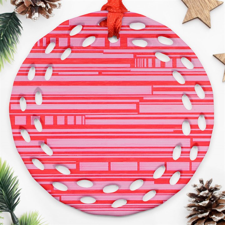 Index Red Pink Ornament (Round Filigree)