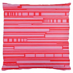 Index Red Pink Large Flano Cushion Case (one Side) by Amaryn4rt