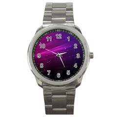 Purple Wallpaper Sport Metal Watch