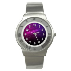 Purple Wallpaper Stainless Steel Watch