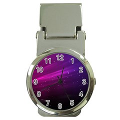 Purple Wallpaper Money Clip Watches