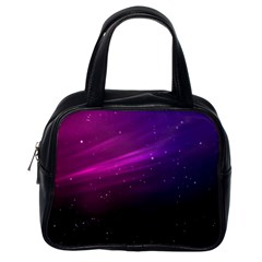 Purple Wallpaper Classic Handbags (one Side)