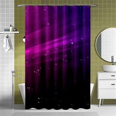 Purple Wallpaper Shower Curtain 48  X 72  (small) 