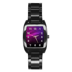 Purple Wallpaper Stainless Steel Barrel Watch