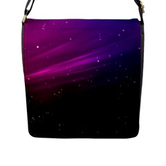 Purple Wallpaper Flap Messenger Bag (l) 