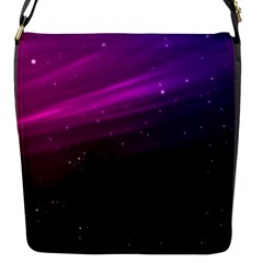 Purple Wallpaper Flap Messenger Bag (s)