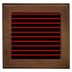 Red And Black Horizontal Lines And Stripes Seamless Tileable Framed Tiles by Amaryn4rt