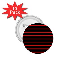 Red And Black Horizontal Lines And Stripes Seamless Tileable 1 75  Buttons (10 Pack)