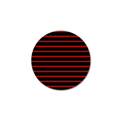 Red And Black Horizontal Lines And Stripes Seamless Tileable Golf Ball Marker by Amaryn4rt