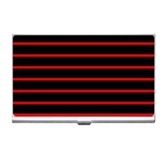 Red And Black Horizontal Lines And Stripes Seamless Tileable Business Card Holders by Amaryn4rt