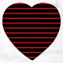 Red And Black Horizontal Lines And Stripes Seamless Tileable Jigsaw Puzzle (heart)