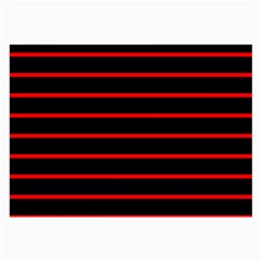 Red And Black Horizontal Lines And Stripes Seamless Tileable Large Glasses Cloth (2-side) by Amaryn4rt