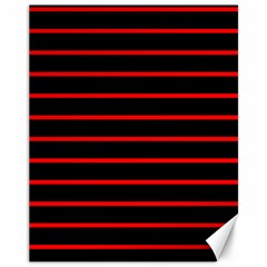 Red And Black Horizontal Lines And Stripes Seamless Tileable Canvas 11  X 14  