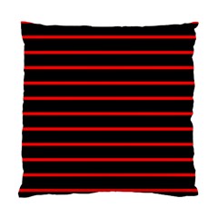 Red And Black Horizontal Lines And Stripes Seamless Tileable Standard Cushion Case (one Side)