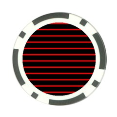 Red And Black Horizontal Lines And Stripes Seamless Tileable Poker Chip Card Guard (10 Pack) by Amaryn4rt