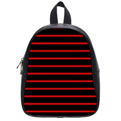 Red And Black Horizontal Lines And Stripes Seamless Tileable School Bags (small) 