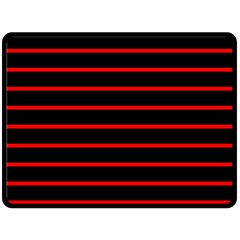 Red And Black Horizontal Lines And Stripes Seamless Tileable Fleece Blanket (large) 