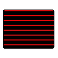 Red And Black Horizontal Lines And Stripes Seamless Tileable Fleece Blanket (small)