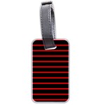 Red And Black Horizontal Lines And Stripes Seamless Tileable Luggage Tags (Two Sides) Front